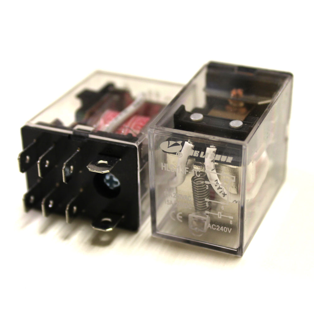 Реле 220V 20A HLS-13F1 AC220V- 20A-1C 27*22*35мм 8pin под колодку 6,3мм